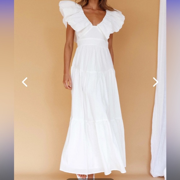 White Ruffled Sundress - Picture 2 of 3